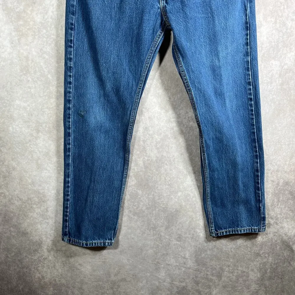 Levi's 505 Jeans Mens Size 33X30 Blue Dark Wash Denim Straight Regular Fit‎ Work